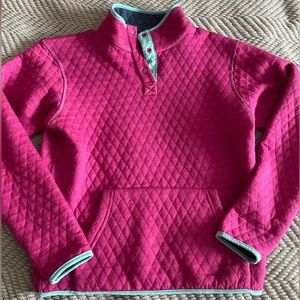 Marine Layer Reversible Pullover in Slate Blue, Pink, Turquoise Medium